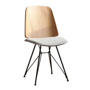 DC-186 - עץ-אלון-טבעי-עם-מושב-בד-בצבע-לבן