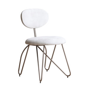 DC-074 - רגל זהובה- מושב בד לבן